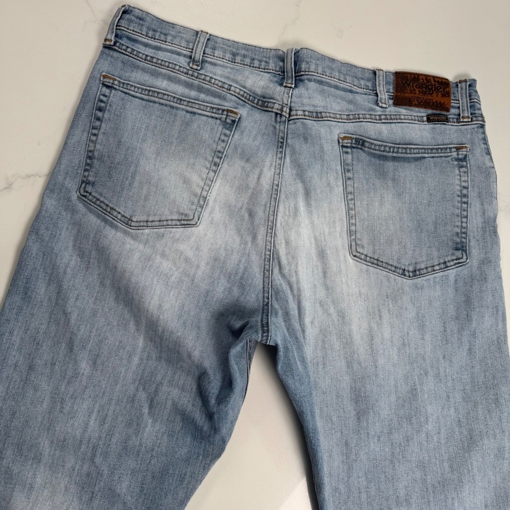 VTG Wrangler Mens Y2K Western Cowboy Bootcut Jeans Light Wash Denim W36‎ L31